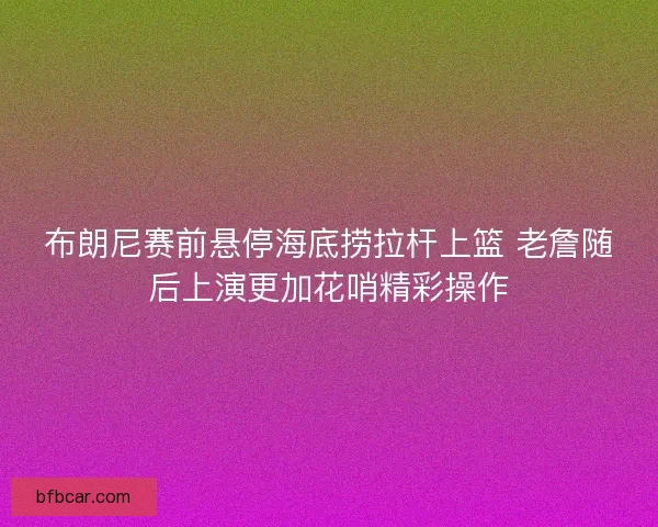 布朗尼赛前悬停海底捞拉杆上篮 老詹随后上演更加花哨精彩操作